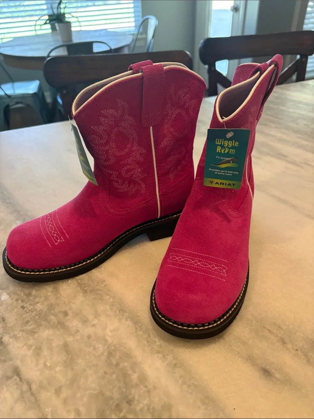 Ariat Kid's Pink fat baby hottest pink Boots